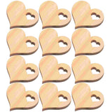 50 Pcs Love Wood Chips Heart Slices Crafts DIY Home Decor Unfinished Wooden