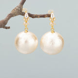 Cotton Pearl Stainless Steel Cap Charms 4pcs