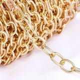 1Meter 24K Plated Brass Iron Chains High Jewelry Accessories