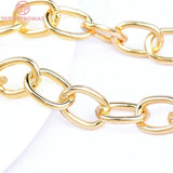 1Meter 24K Plated Brass Iron Chains High Jewelry Accessories
