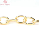 1Meter 24K Plated Brass Iron Chains High Jewelry Accessories