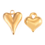 5pcs Hollow 3D Heart Charm Pendants for Jewelry Making