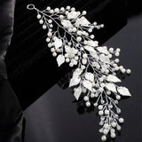 Pearl Crystal Wedding Hair Accessories Silver Bridal Headband