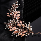 Pearl Crystal Wedding Hair Accessories Silver Bridal Headband