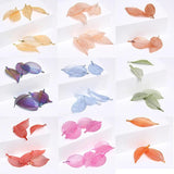 5 Pcs Rose Leaf Necklace Pendant Natural Eletroplant Charm DIY Jewelry Accessory