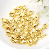 15Pcs 18K Real Plated Lobster Claw Clasps Hooks for DIY Jewelry