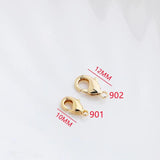15Pcs 18K Real Plated Lobster Claw Clasps Hooks for DIY Jewelry