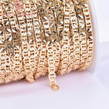 1m 5x8MM 24K Brass Necklace Chains DIY Jewelry Findings