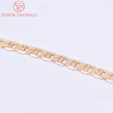 1m 5x8MM 24K Brass Necklace Chains DIY Jewelry Findings