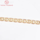 1m 5x8MM 24K Brass Necklace Chains DIY Jewelry Findings