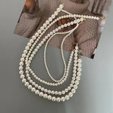 Koreal Style Pearl Necklace Office Lady Jewelry Choker Collarbone Chain