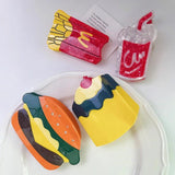 Hamburg French Fries Acetate Hair Claw Clips