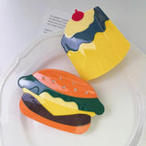Hamburg French Fries Acetate Hair Claw Clips