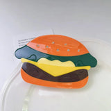Hamburg French Fries Acetate Hair Claw Clips