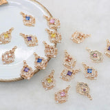 2 PCS DIY lace diamond pendant earrings necklace bracelet
