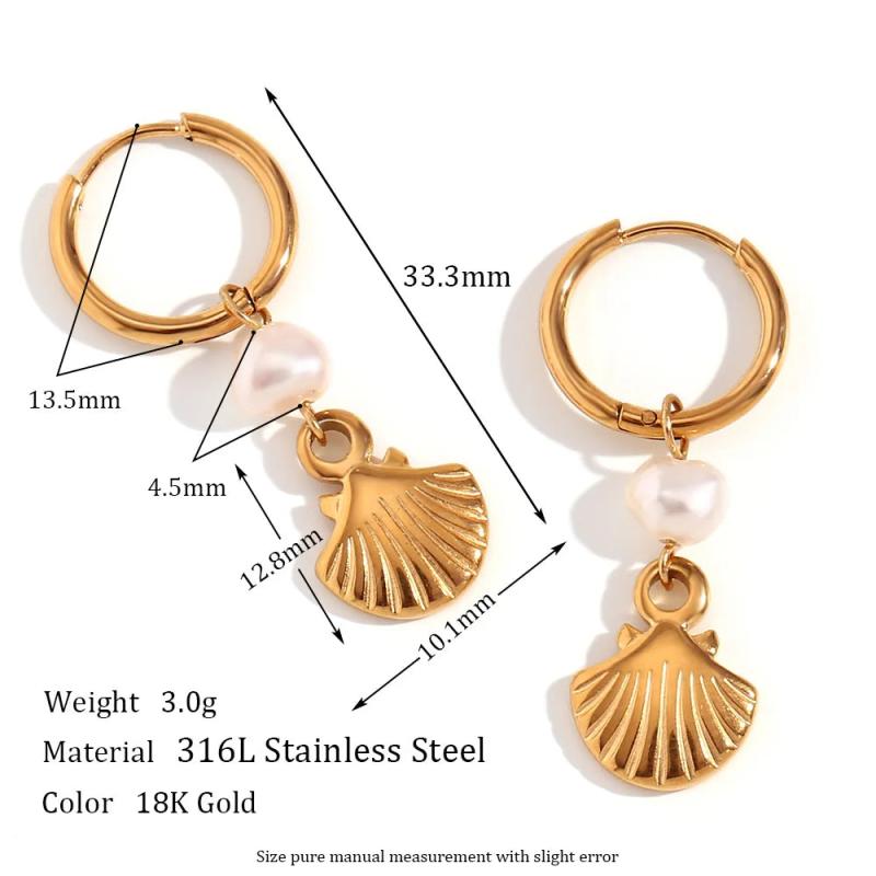 Natural Freshwater Pearl Shell Pendant Necklace Women High-quality Jewelry
