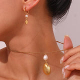 Natural Freshwater Pearl Shell Pendant Necklace Women High-quality Jewelry