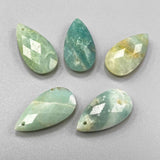 Water Drop Shape Stone Pendant 13x25mm Amazonite Lapis Jade Charms