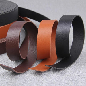 2 Meters 10-25MM Black Faux Leather Cord Necklace Bracelet DIY Bag Finding