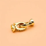 925 Silver Zircon Pearl Bracelet Necklace Connecting Buckle DIY Buttonhead