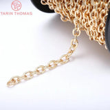 1Meter Width 6MM 24K Brass Beads Round Chains for Necklace Bracelet