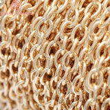 1Meter Width 6MM 24K Brass Beads Round Chains for Necklace Bracelet