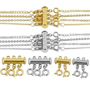 Stainless Steel Triple Layering Clasps for Necklace