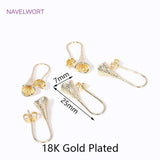 18K Plated French Trumpet Earring Hooks for DIY Women Jewelry Making