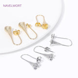 18K Plated French Trumpet Earring Hooks for DIY Women Jewelry Making