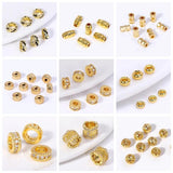18K Plated Concave Spacer Beads Round Smooth DIY Making Findings
