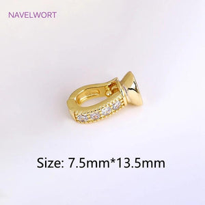 18K Plated Brass Fastener Connectors for Bracelet DIY Jewelry Making