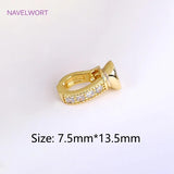 18K Plated Brass Fastener Connectors for Bracelet DIY Jewelry Making