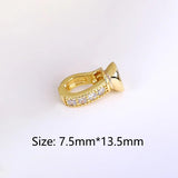 18K Plated Brass Fastener Connectors for Bracelet DIY Jewelry Making