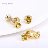 18K Plated Brass Fastener Connectors for Bracelet DIY Jewelry Making