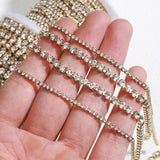 1M Stainless Steel Crystal Rhinestone Chain Sew-On Glue-On Trim Cup Chains