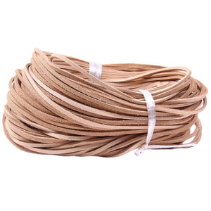 5m Flat Leather Cord Thread 3mm Brown DIY Bracelet Necklace Jewelry Making