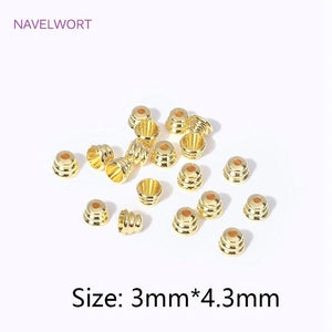 18K Plated Brass Small Bead Caps Cone Tassel Cap DIY Jewelry Making