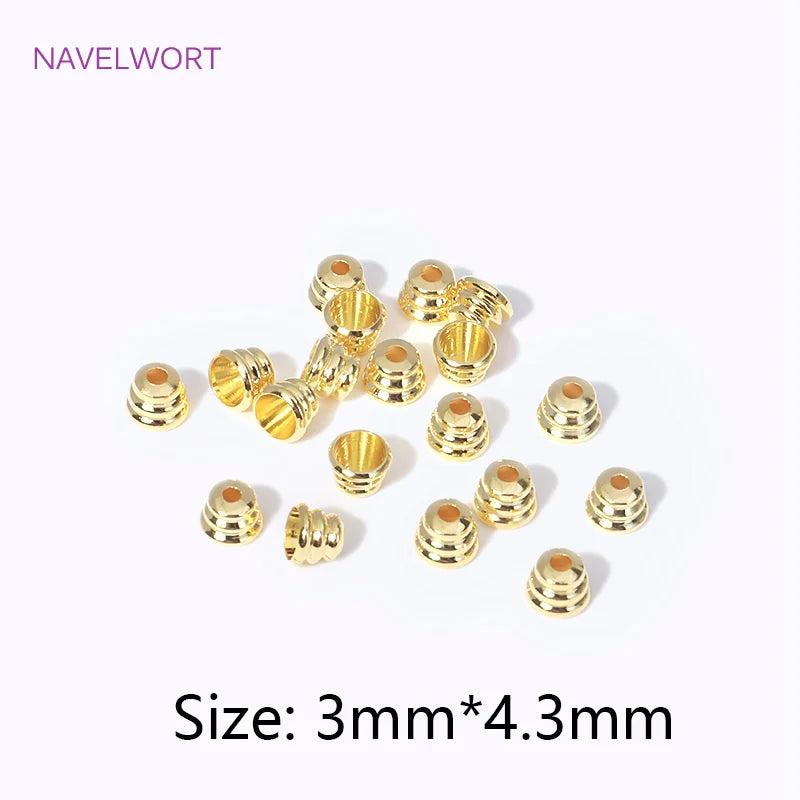 18K Plated Brass Small Bead Caps Cone Tassel Cap DIY Jewelry Making