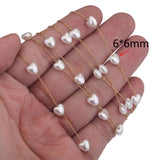 2M Bead Chain Pearl Necklace Stainless Steel Jewelry Making Components