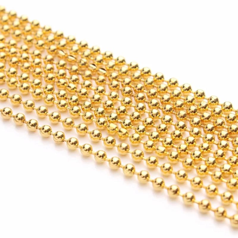 10M Metal Ball Beads Chains for DIY Jewelry Making