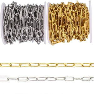 Stainless Steel Paperclip Chain for Jewelry Making
