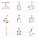 18K Plated Shell Charms Pendants for DIY Jewelry Making