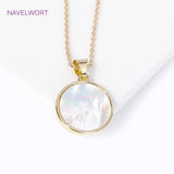 18K Plated Shell Charms Pendants for DIY Jewelry Making