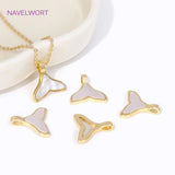 18K Plated Shell Charms Pendants for DIY Jewelry Making