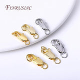 18K Plated Lobster Clasp with 2 Rings for DIY Jewelry