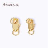 18K Plated Lobster Clasp with 2 Rings for DIY Jewelry