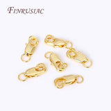 18K Plated Lobster Clasp with 2 Rings for DIY Jewelry
