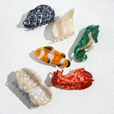 Ocean Animal Hair Clip for Women, Shrimp Crab Shape Barrette