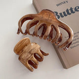 Wood Resin Grab Hair Clip Winter Hairpin Shark Clip Hair Claw Women Hair Accesso