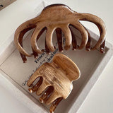 Wood Resin Grab Hair Clip Winter Hairpin Shark Clip Hair Claw Women Hair Accesso